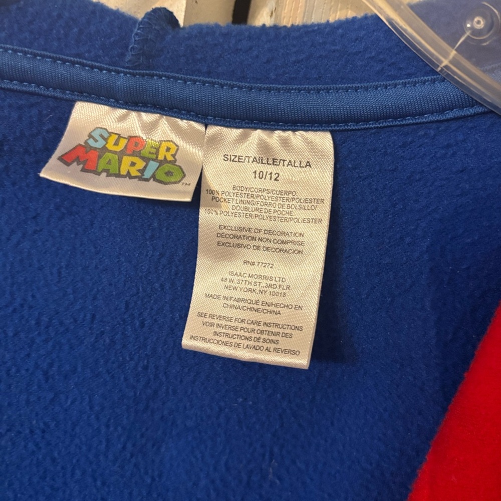 Super Mario Kids Lightweight Jacket-size 10-12 - Picture 8 of 9